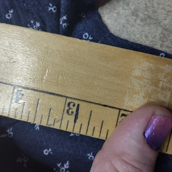 Pointelle Short Womens M Blue Floral Pajama Lounge Shorts Stretch Elastic Waist - Picture 4 of 5